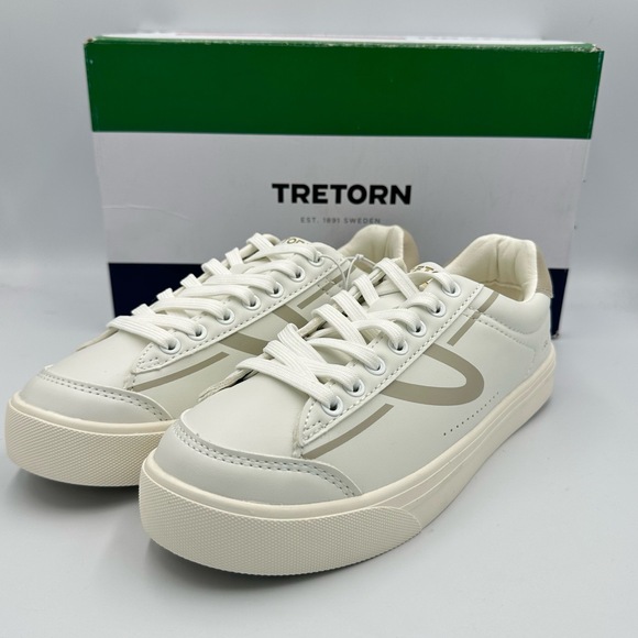 TRETORN Women's Serve Lightweight Sneakers‎ Shoes ~ White/Gray ~ Size 6.5 - Picture 2 of 9
